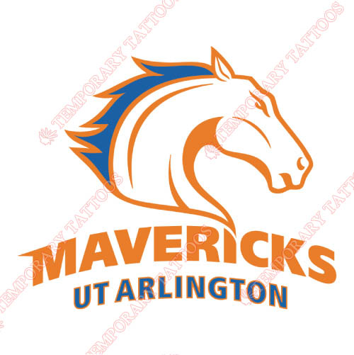 Texas Arlington Mavericks Customize Temporary Tattoos Stickers NO.6505